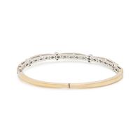 TSAVORITE GARNET AND DIAMOND BANGLE BRACELET