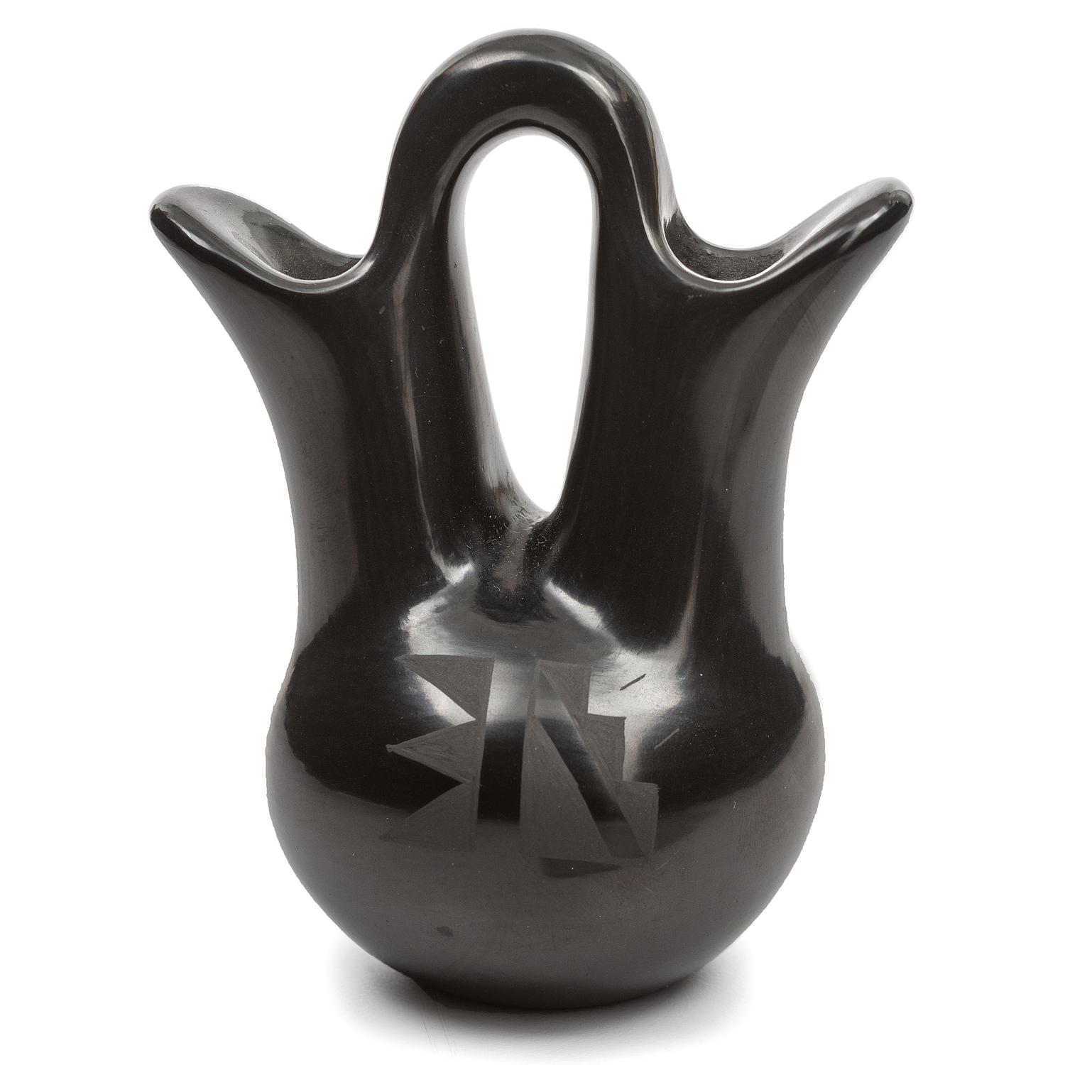 Blackware Pottery Wedding Vase