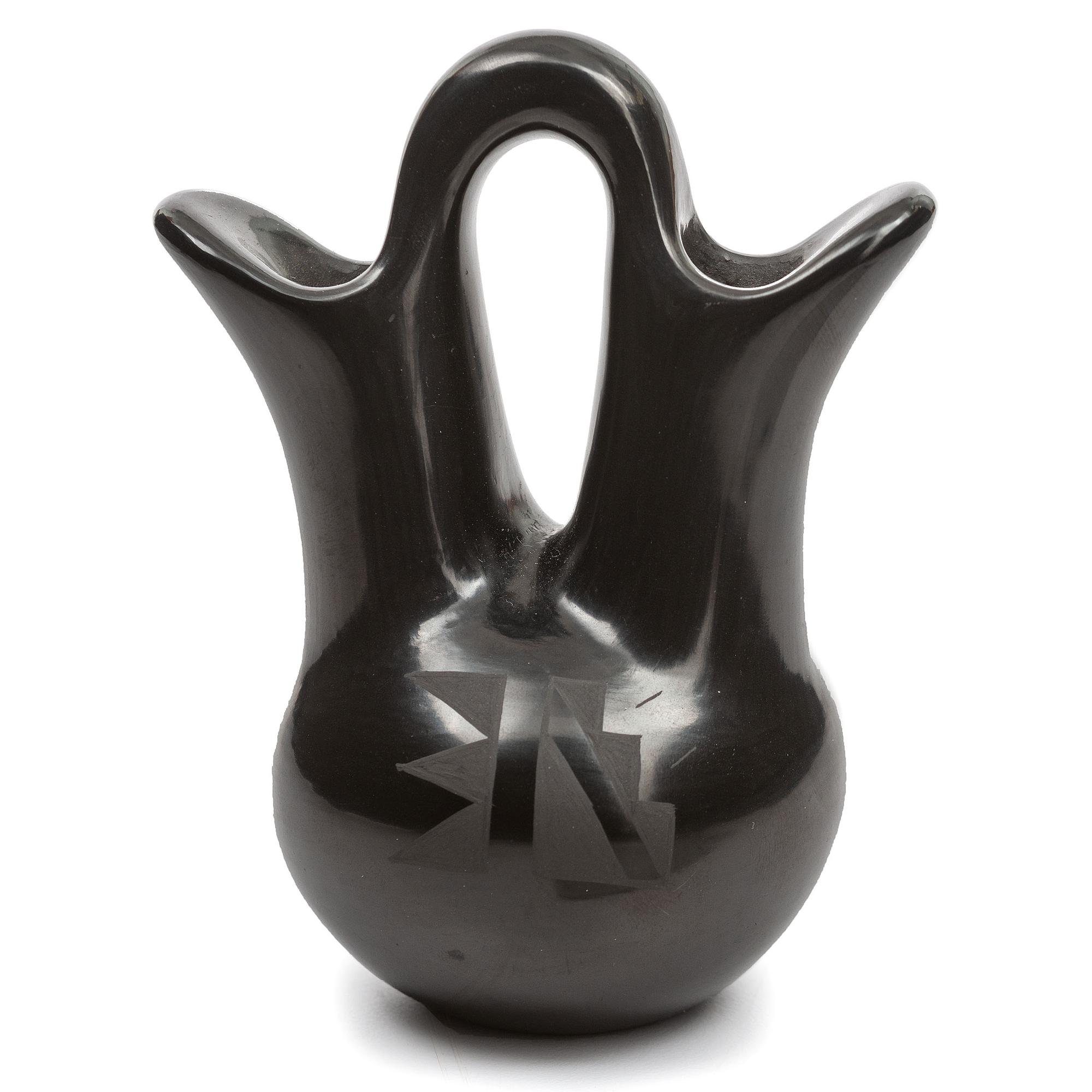 Blackware Pottery Wedding Vase