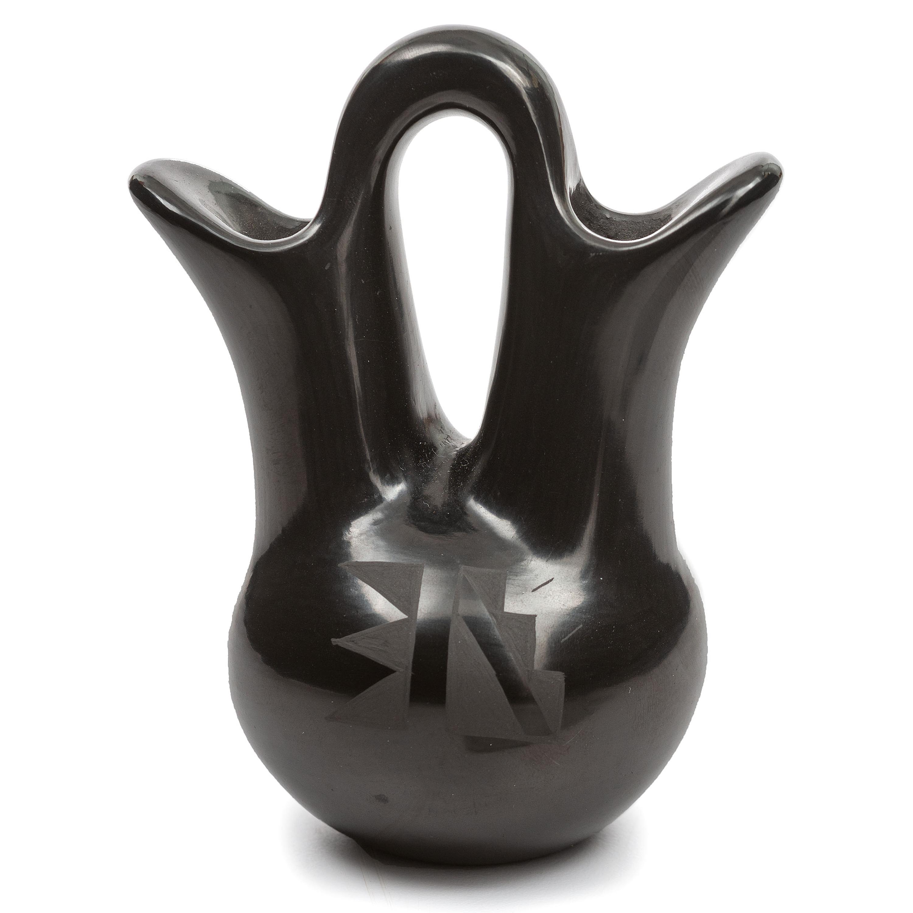Blackware Pottery Wedding Vase