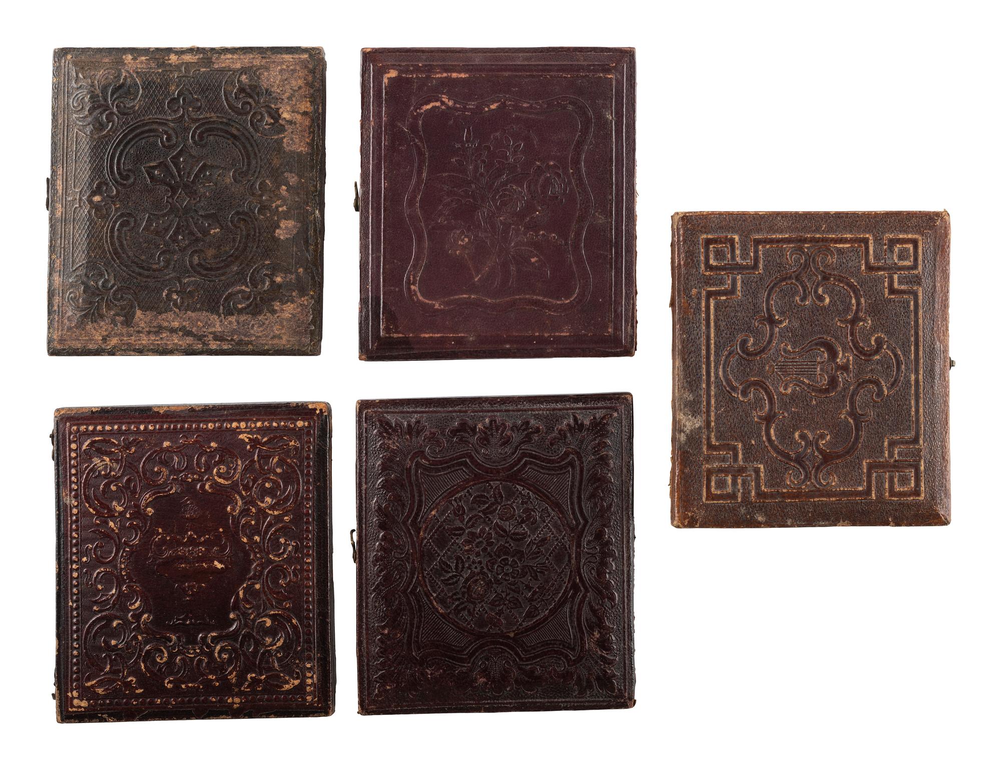 [EARLY PHOTOGRAPHY]. A group of 10 daguerreotypes of pairs of children and young adults, including: