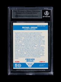 A Michael Jordan Signed Autograph 1987 Fleer Basketball Card No. 59 With Period Signature (Beckett Authentication Services BAS Certified)