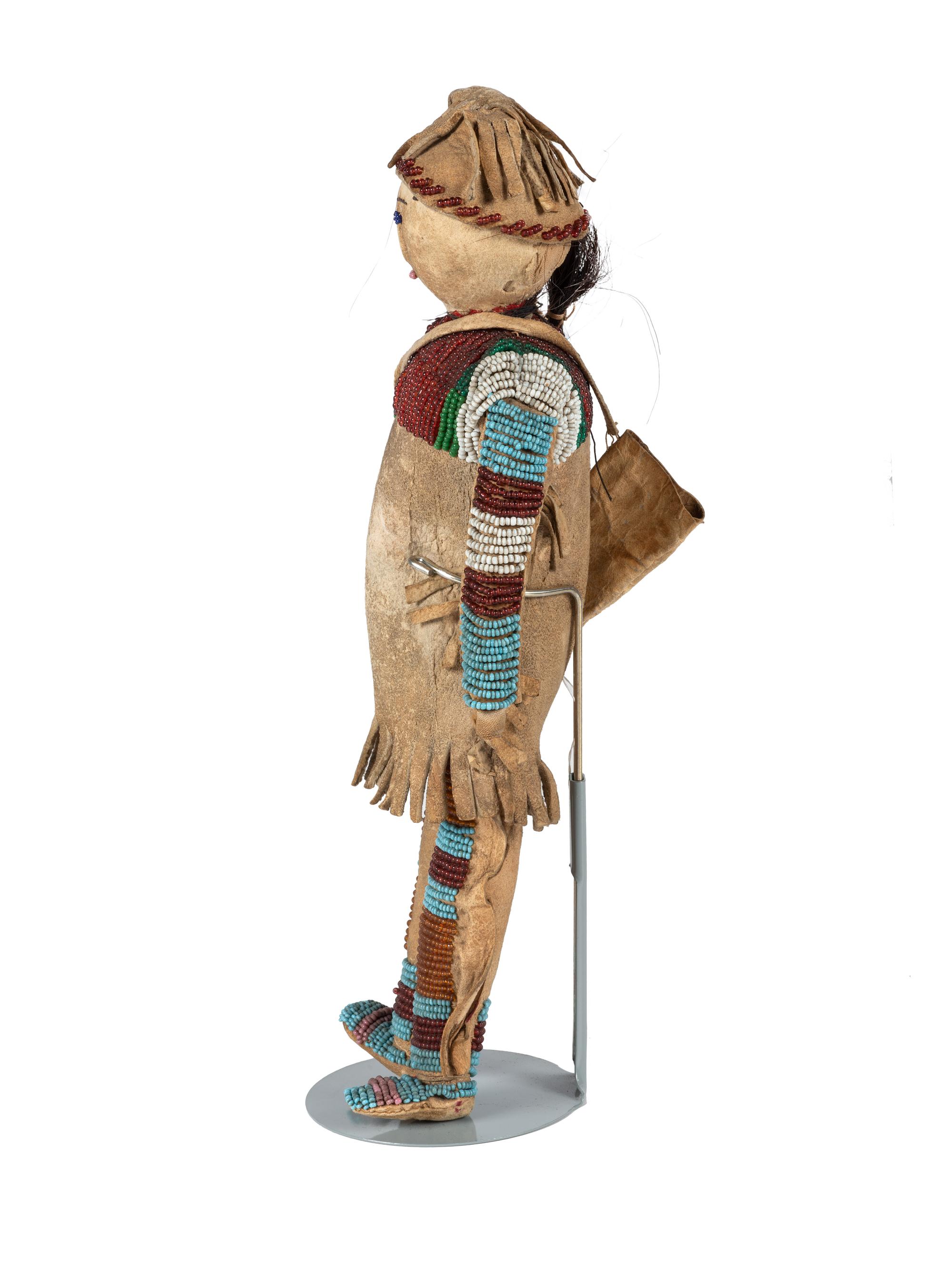 Northern Plains Beaded Hide Doll