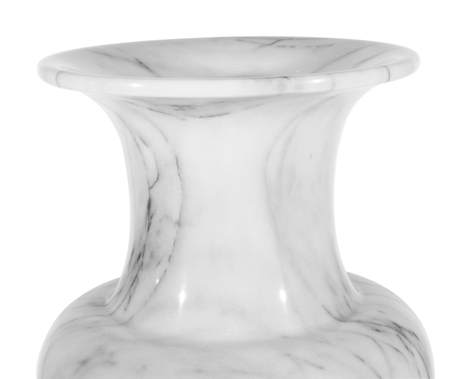A Large Turned Marble Floor Vase