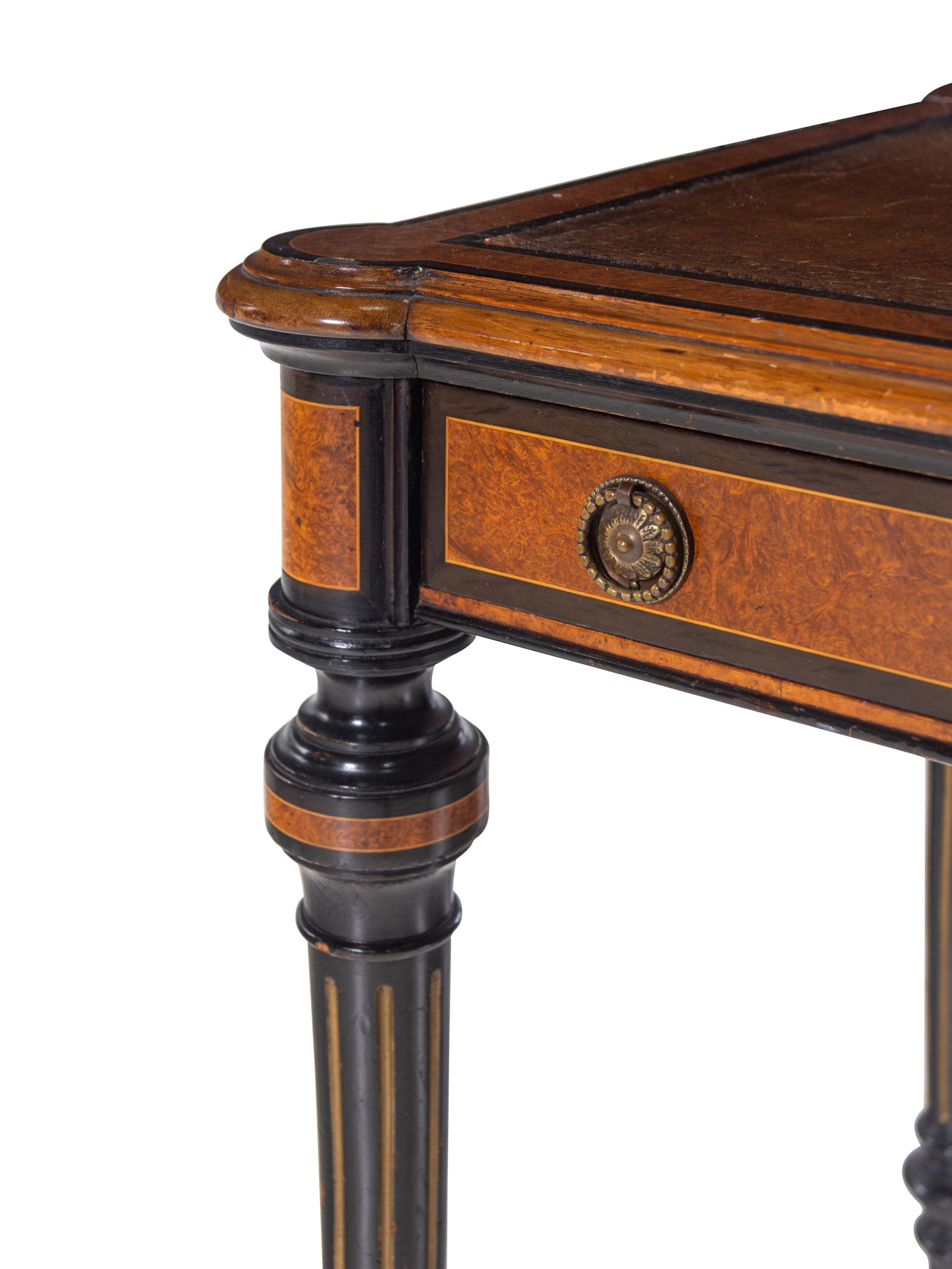 A Napoleon III Parcel Ebonized Escritoire