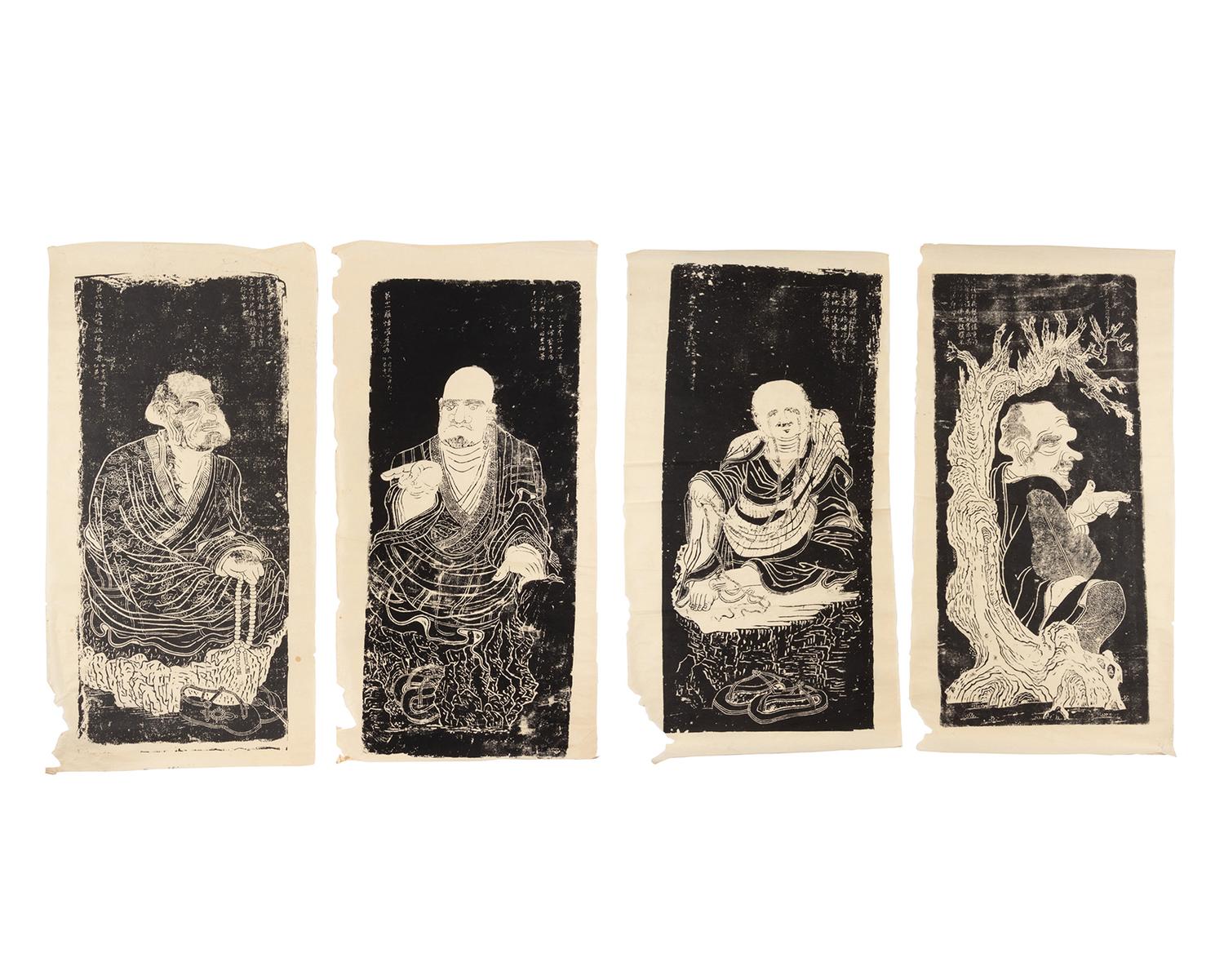 A Collection of Ten Chinese 'Luohan' Rubbings
