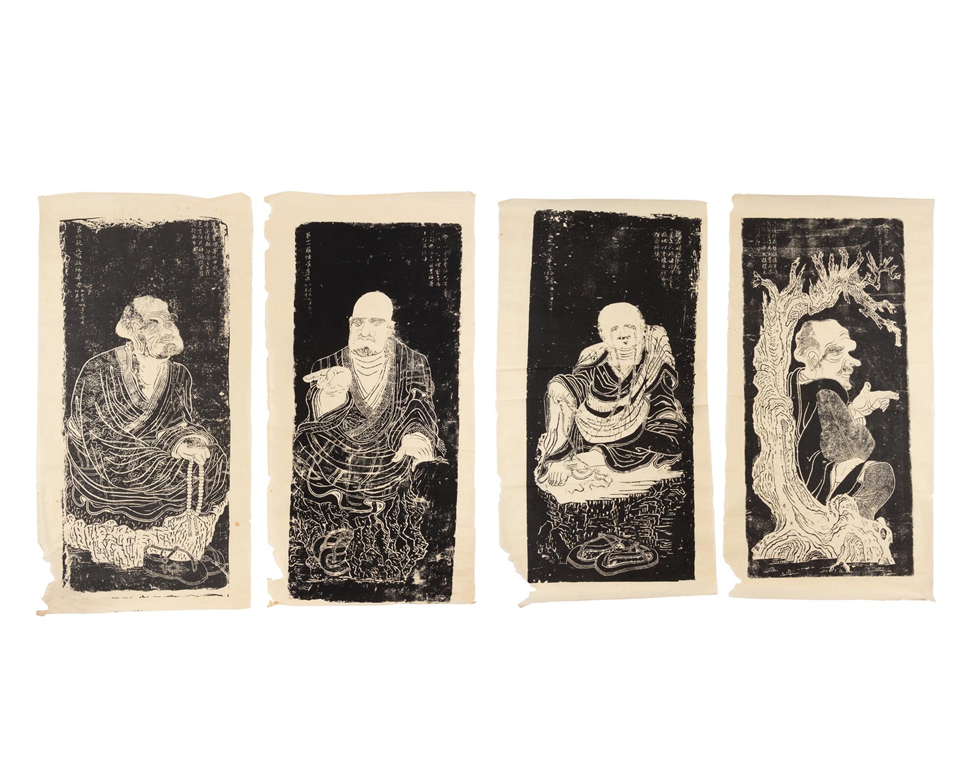 A Collection of Ten Chinese 'Luohan' Rubbings