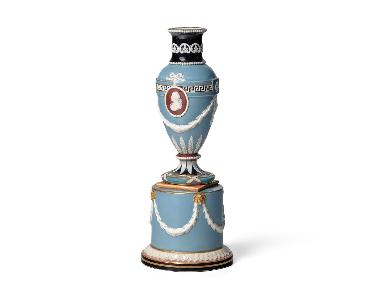 A Wedgwood Neoclassical Parcel-Gilt Urn