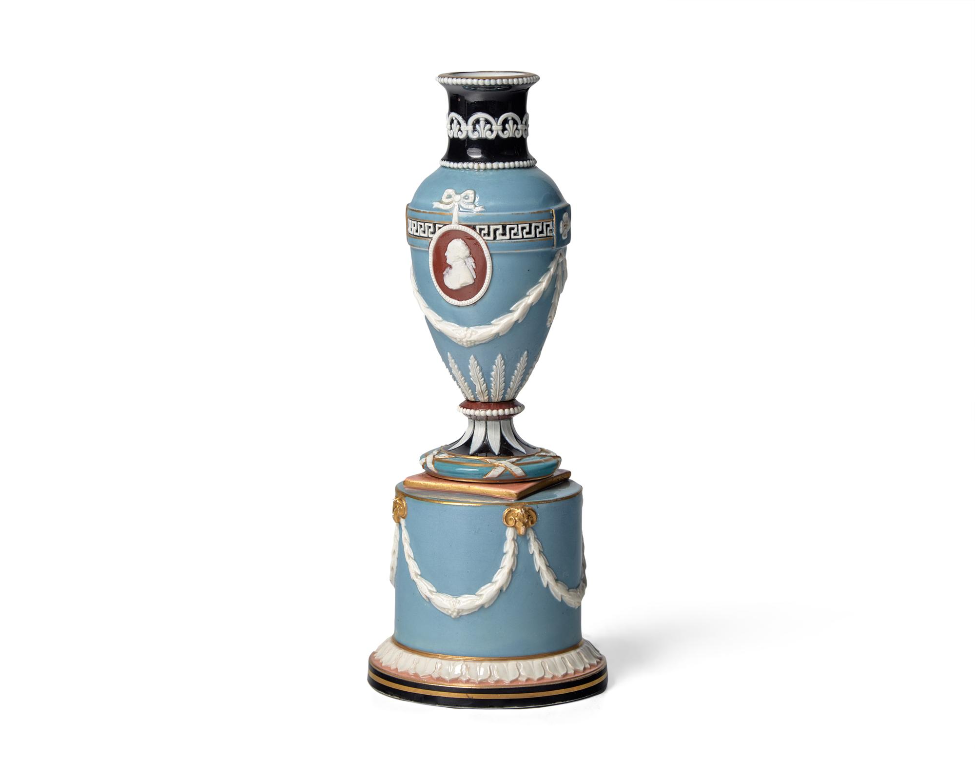 A Wedgwood Neoclassical Parcel-Gilt Urn