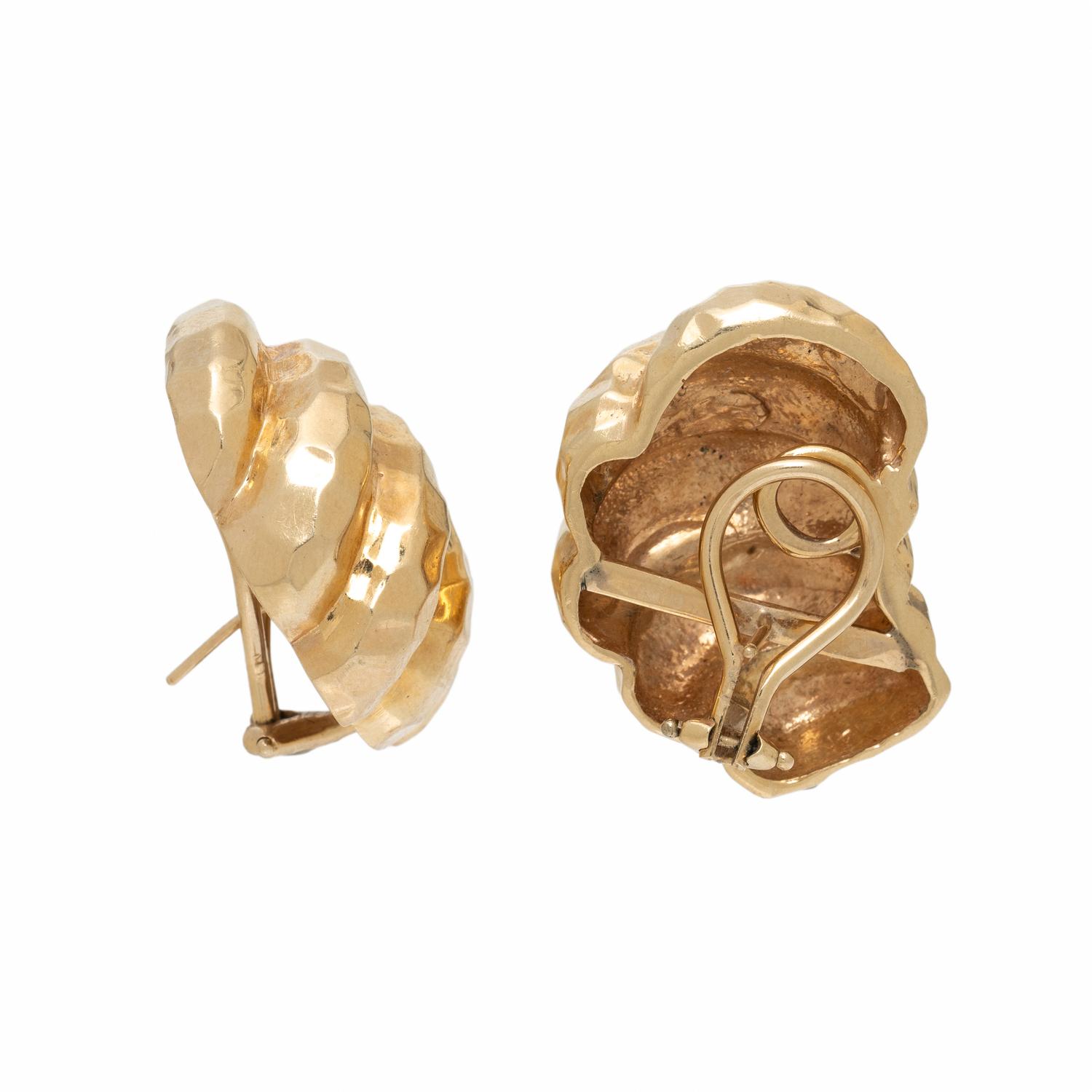 YELLOW GOLD GEOMETRIC EARRINGS