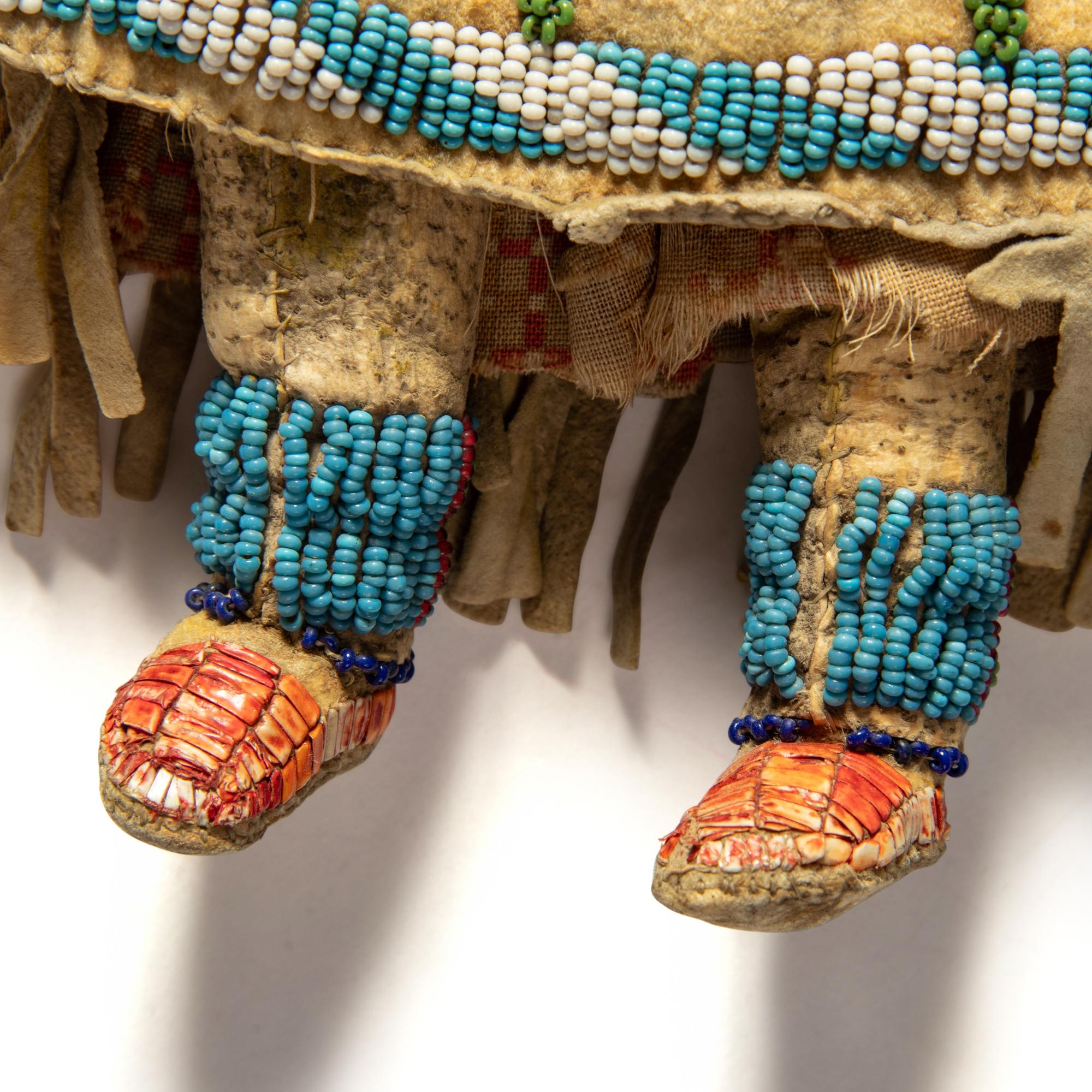Plains Beaded Hide Doll, with Possible Bags
