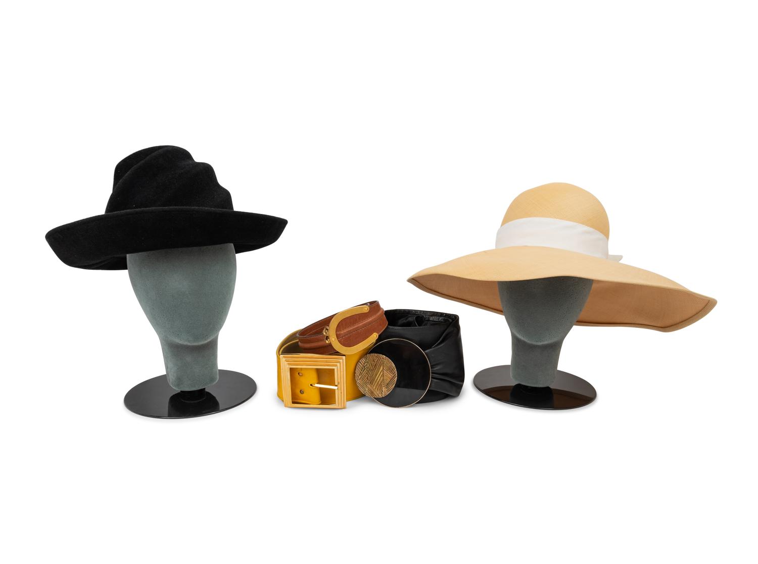 Collection of Five Designer Accessories: Four Galanos, One Chloé