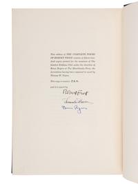 FROST, Robert (1874-1963). The Complete Poems. New York: The Limited Editions Club, 1950.