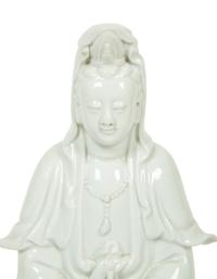 A Pair of Chinese Blanc-de-Chine Porcelain Figures of Guanyin — 20TH CENTURY