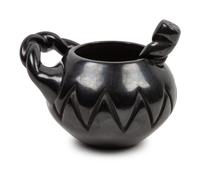 Blackware Bean Pot and Ladle