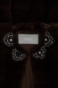 Badgley Mischka Mink Coat with Rhinestone