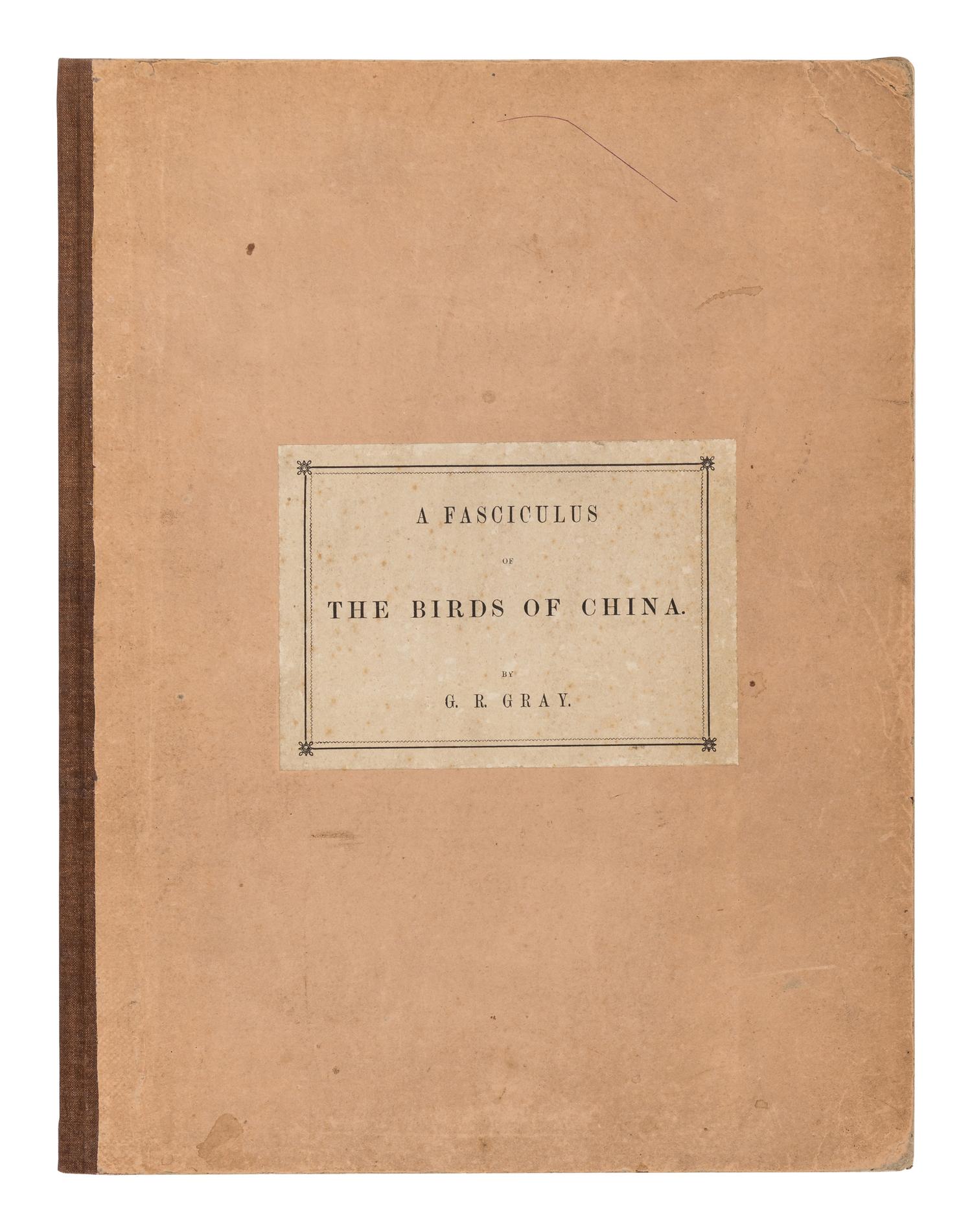 GRAY, George Robert (1808-1872). A Fasciculus of the Birds of China . [London: privately printed, 1871.]