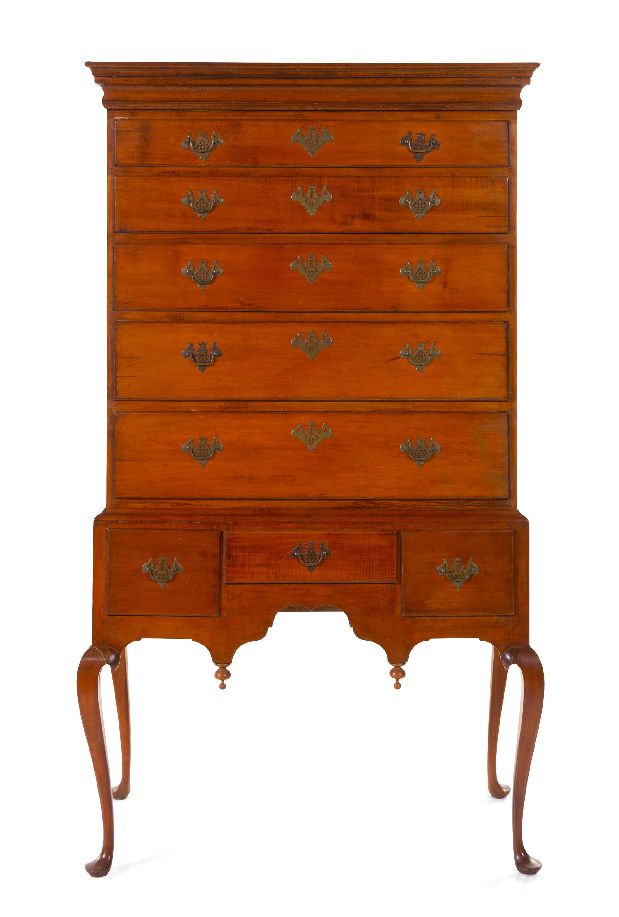 A Queen Anne Maple Highboy
