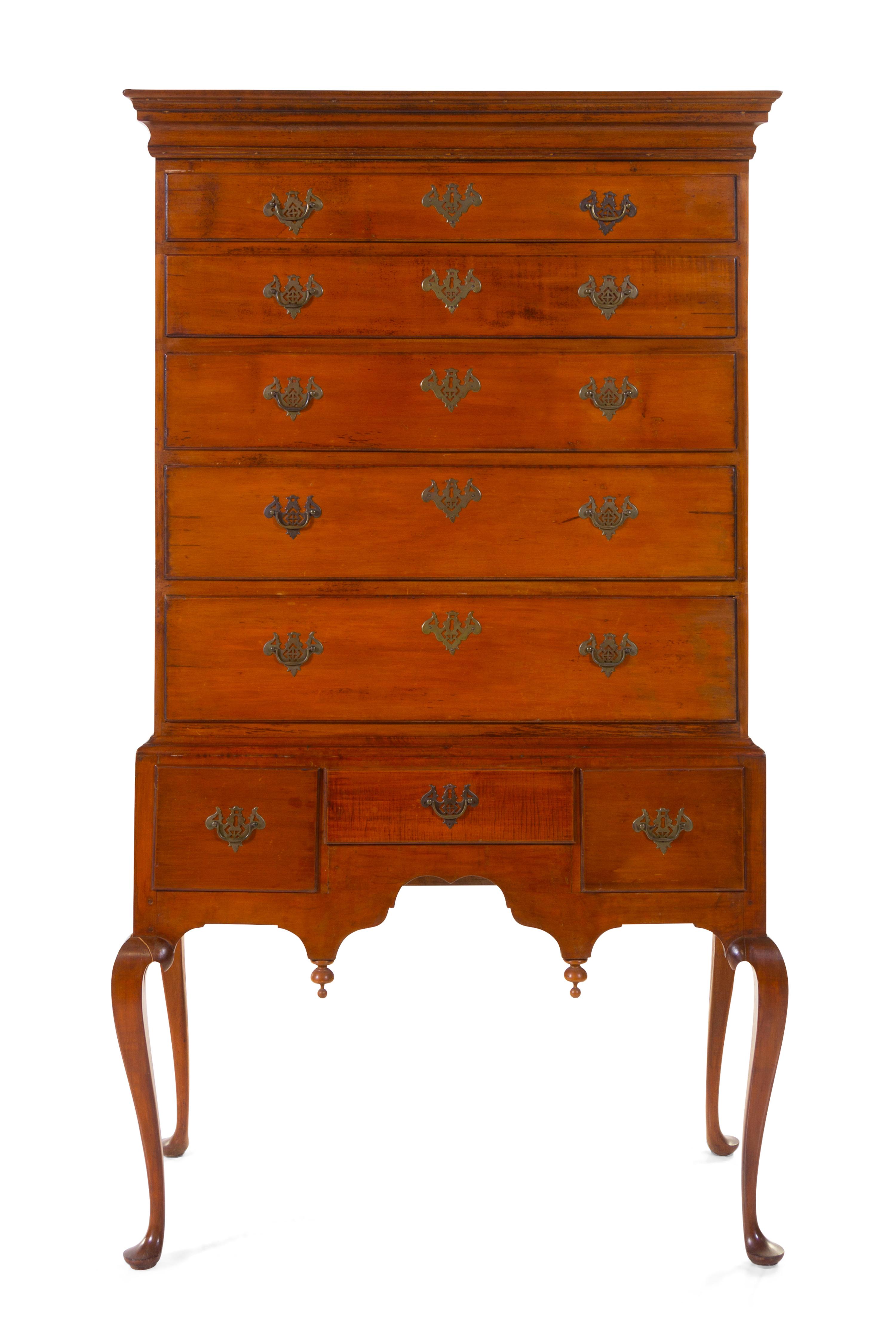 A Queen Anne Maple Highboy