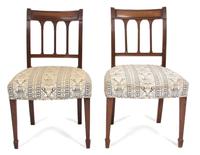 A Pair of Regency Style Side Chairs — 19TH CENTURY
