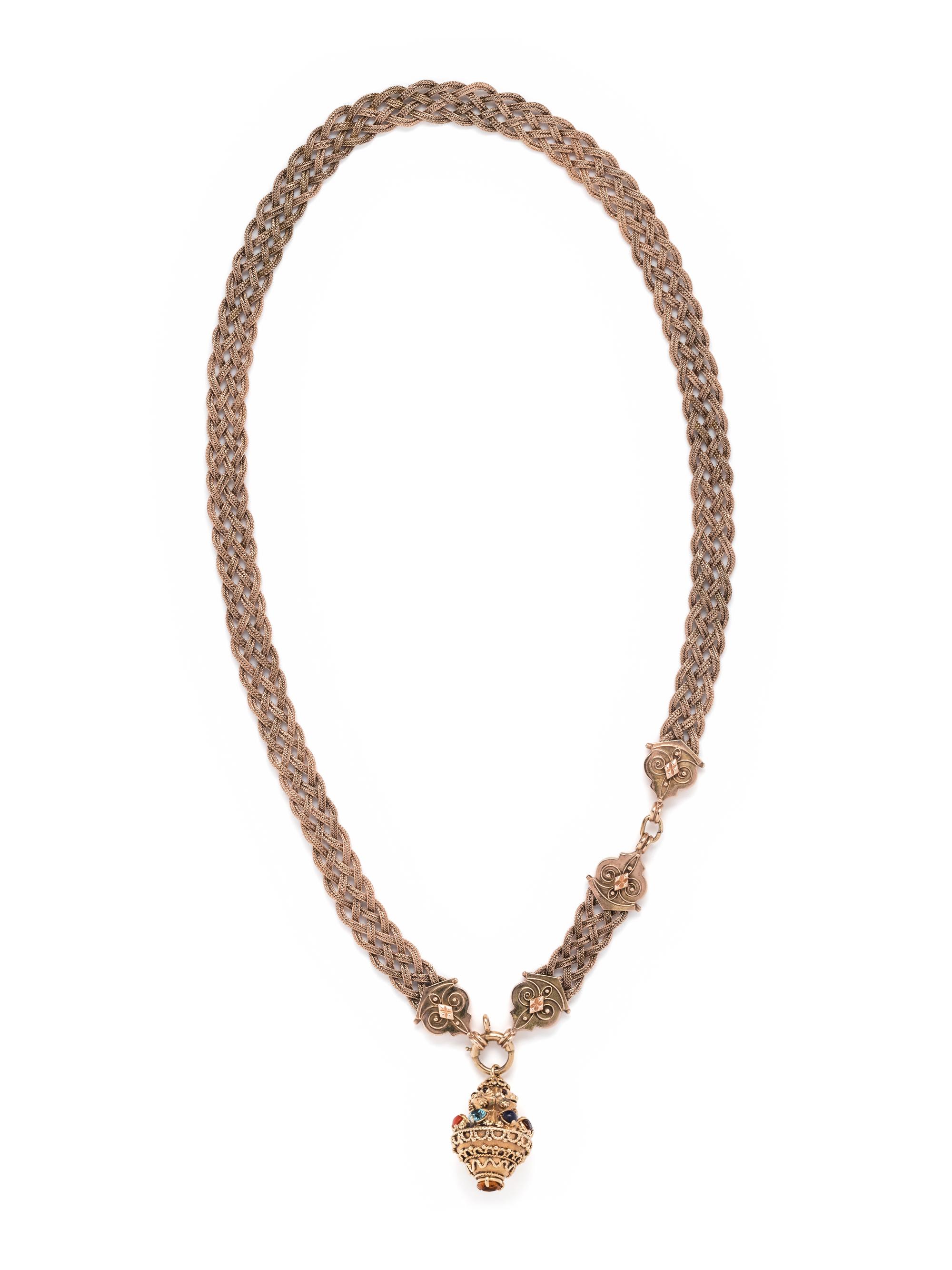 BICOLOR GOLD PENDANT/NECKLACE