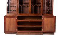 An English Mahogany Breakfront Bookcase