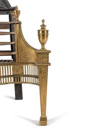 A George III Brass and Steel Firegrate