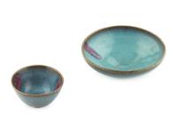 Two Chinese Junyao Style Stoneware Bowls