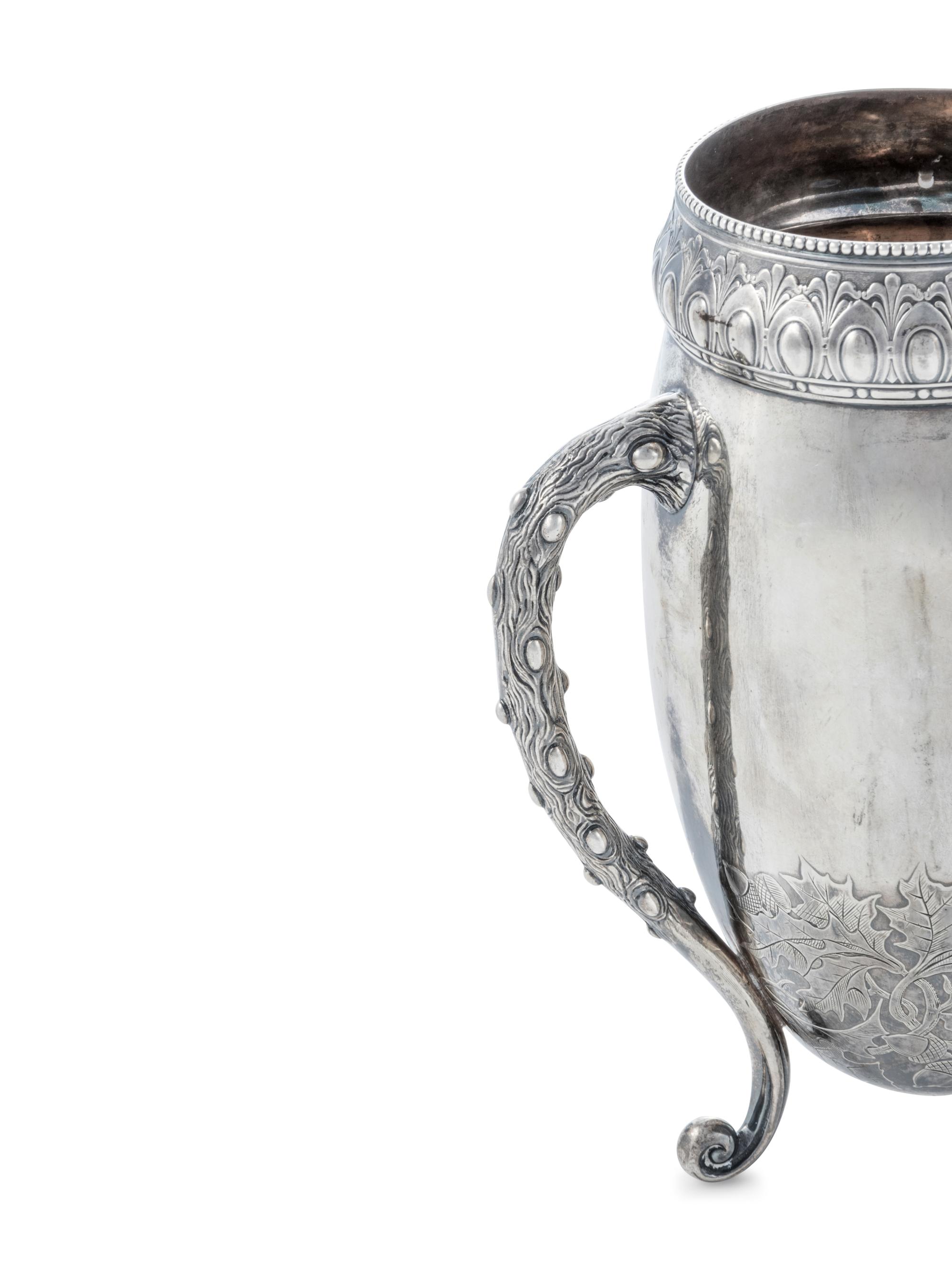 An American Silver Three-Handled Vase