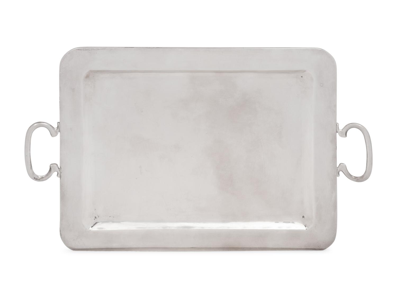 A Mexican Silver Serving Tray