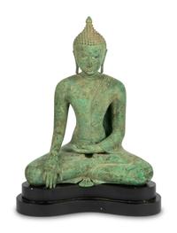 A Thai Bronze Figure of Buddha