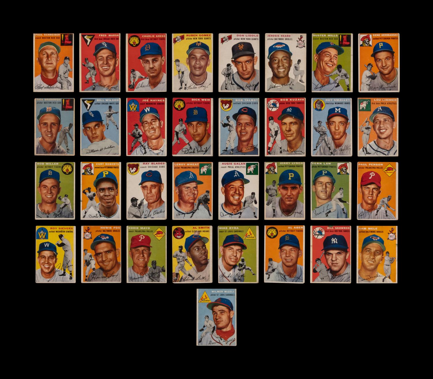 A Near Set of 1954 Topps Baseball Cards (243/250)