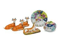 Five Mottahedah Porcelain Articles