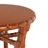 A Red-Painted Bamboo-Form Side Table