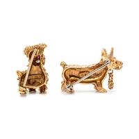 TIFFANY & CO., YELLOW GOLD DOG BROOCH