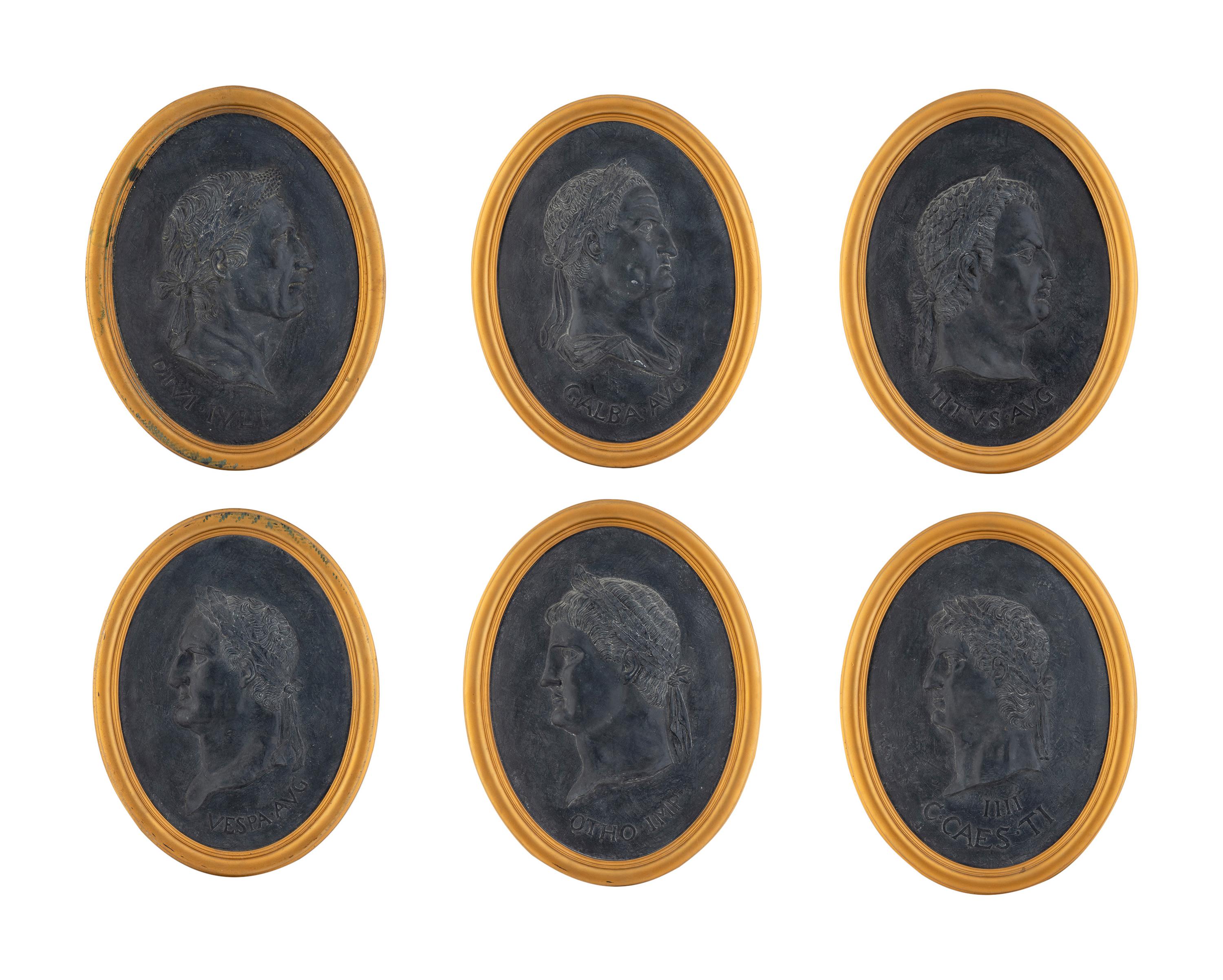 Six Framed Relief Plaques of Roman Emperors — 20TH CENTURY