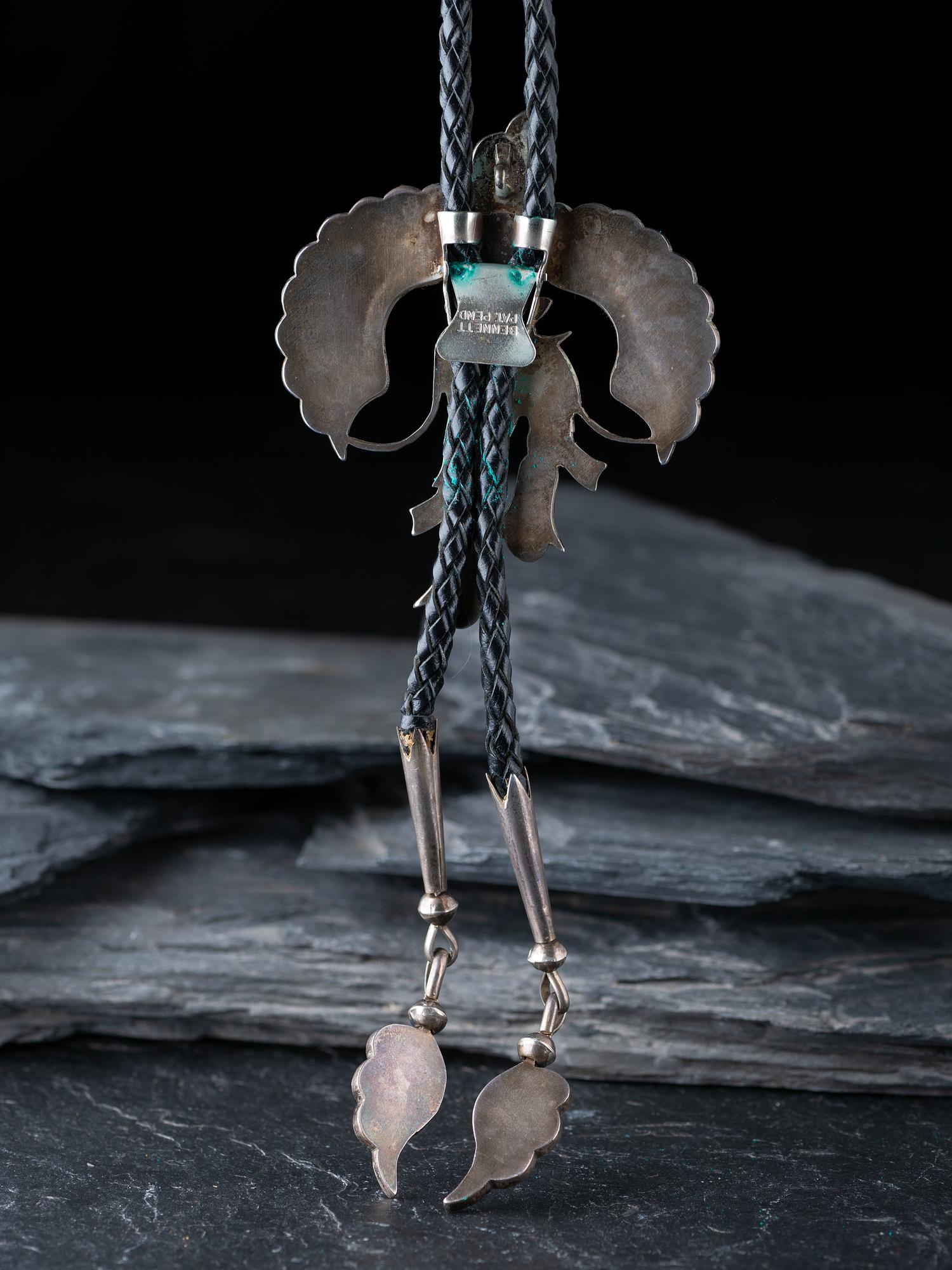 Zuni Mosaic Inlay Eagle Dancer Bolo Tie
