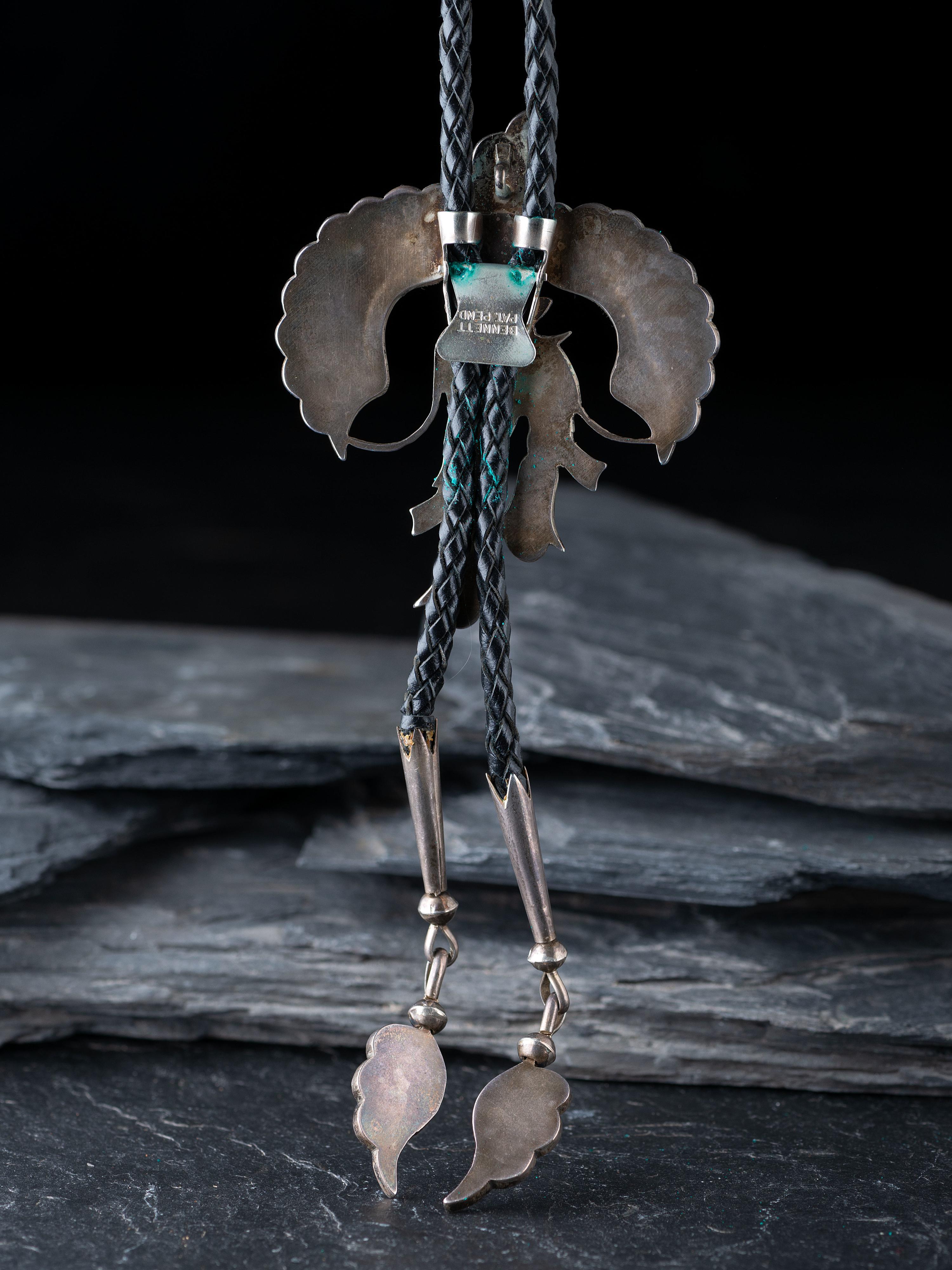 Zuni Mosaic Inlay Eagle Dancer Bolo Tie