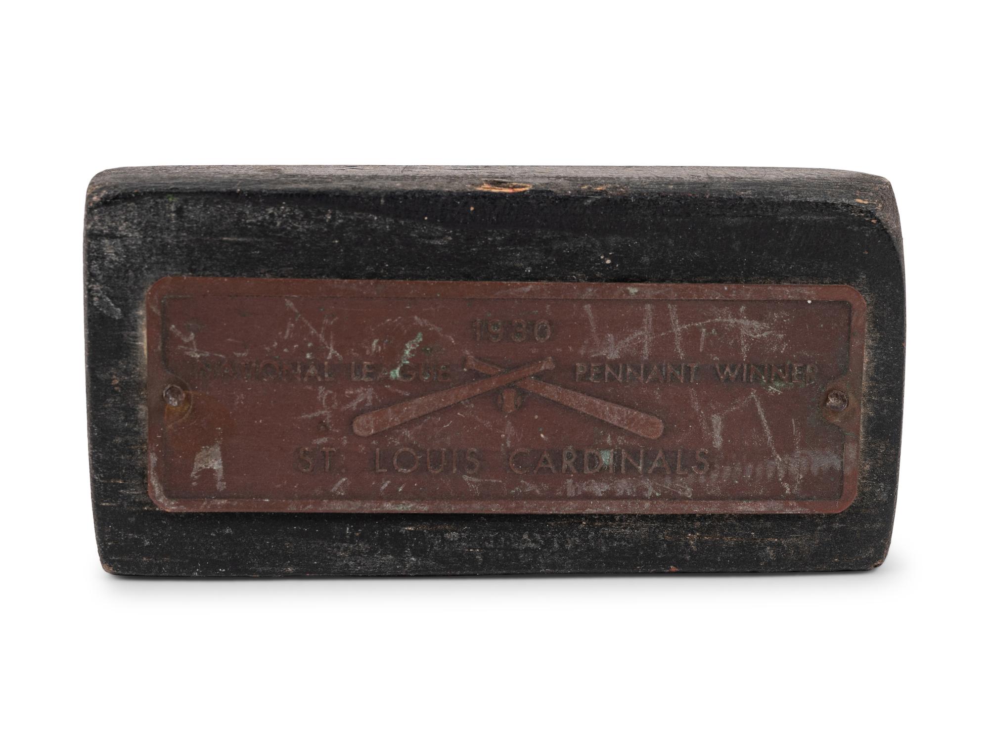A St. Louis Cardinals 1930 National League Pennant Winner Commemorative Paperweight Presented to Jimmie Walsh