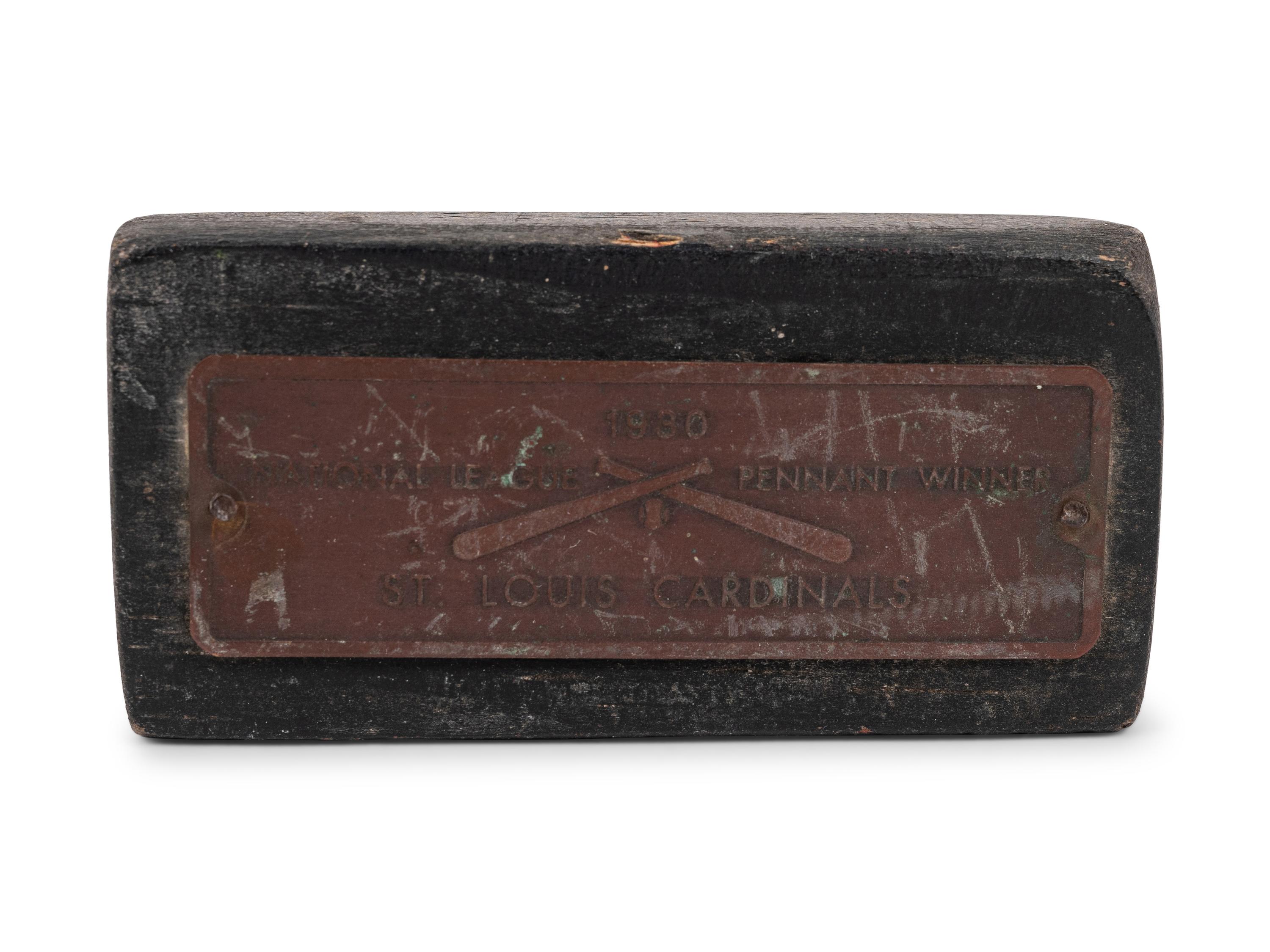 A St. Louis Cardinals 1930 National League Pennant Winner Commemorative Paperweight Presented to Jimmie Walsh