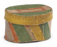 A Miniature Wallpaper and Linen Hat Box