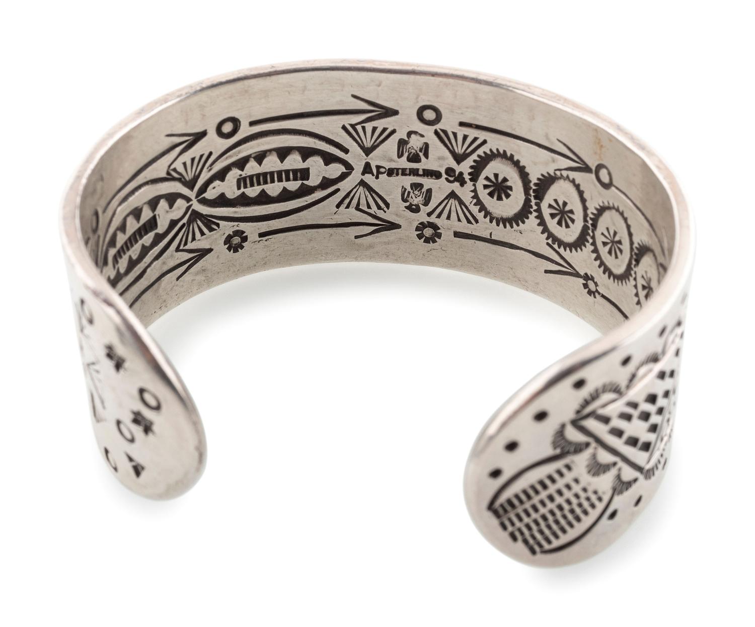 Laguna and Navajo Silver Cuff Bracelets