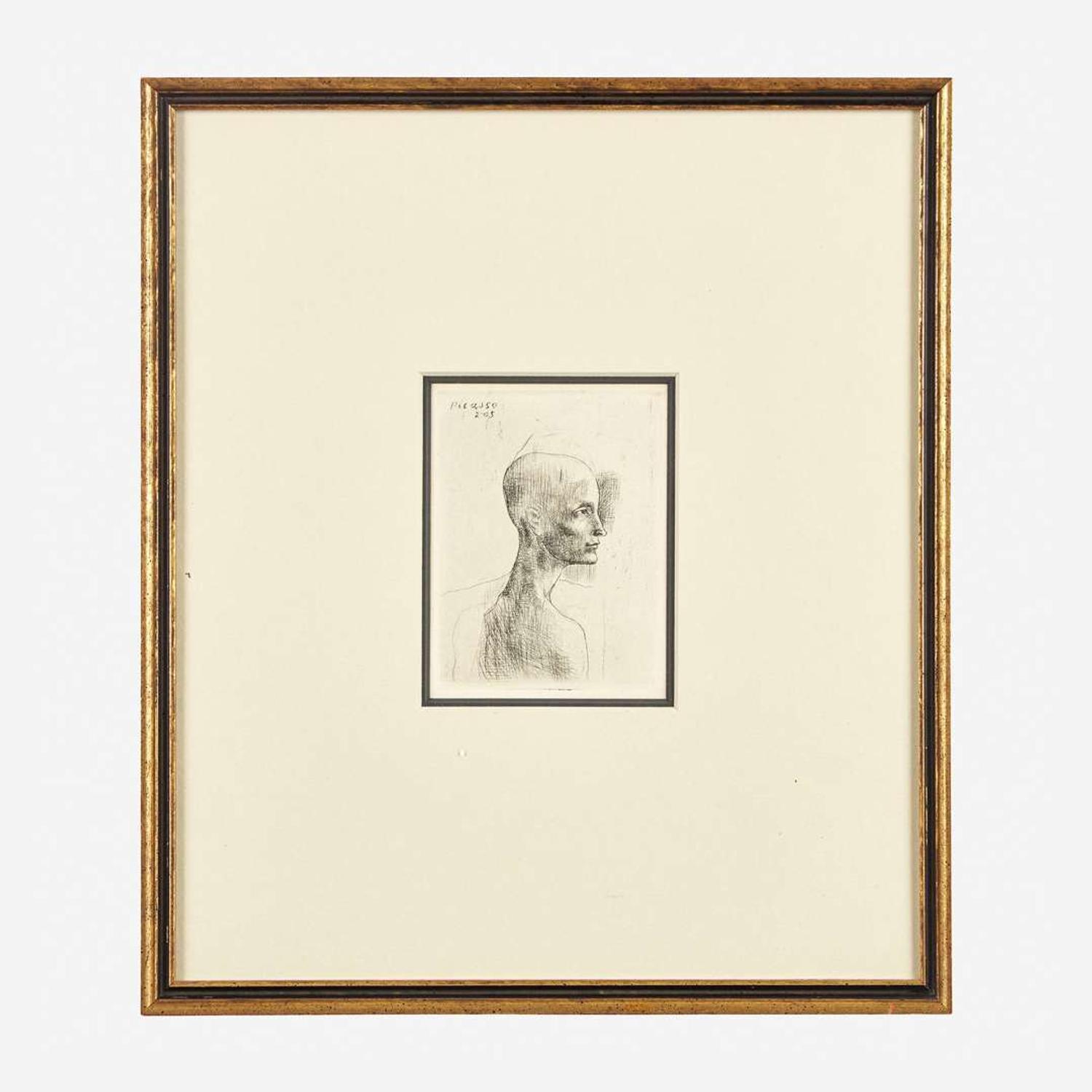Pablo Picasso (Spanish, 1881-1973) Buste d'Homme (Plate IV from La Suite des Saltimbanques)