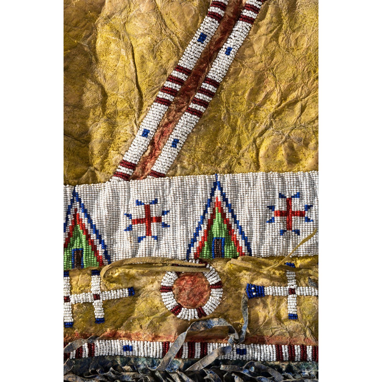 Sioux Beaded Hide Leggings, with Dragonflies