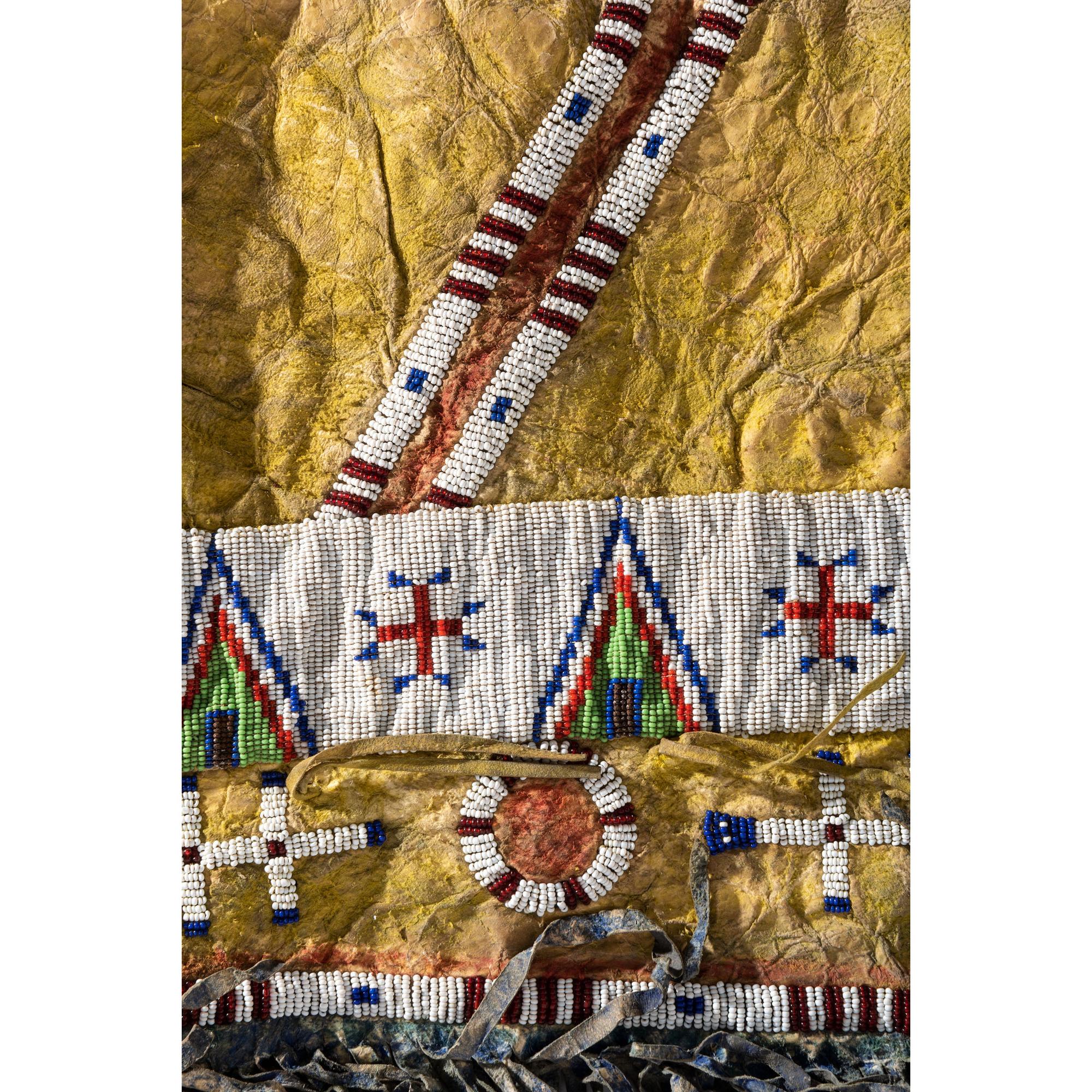 Sioux Beaded Hide Leggings, with Dragonflies
