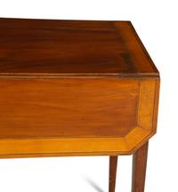 A George III Satinwood and Ebony Inlaid Mahogany Pembroke Table