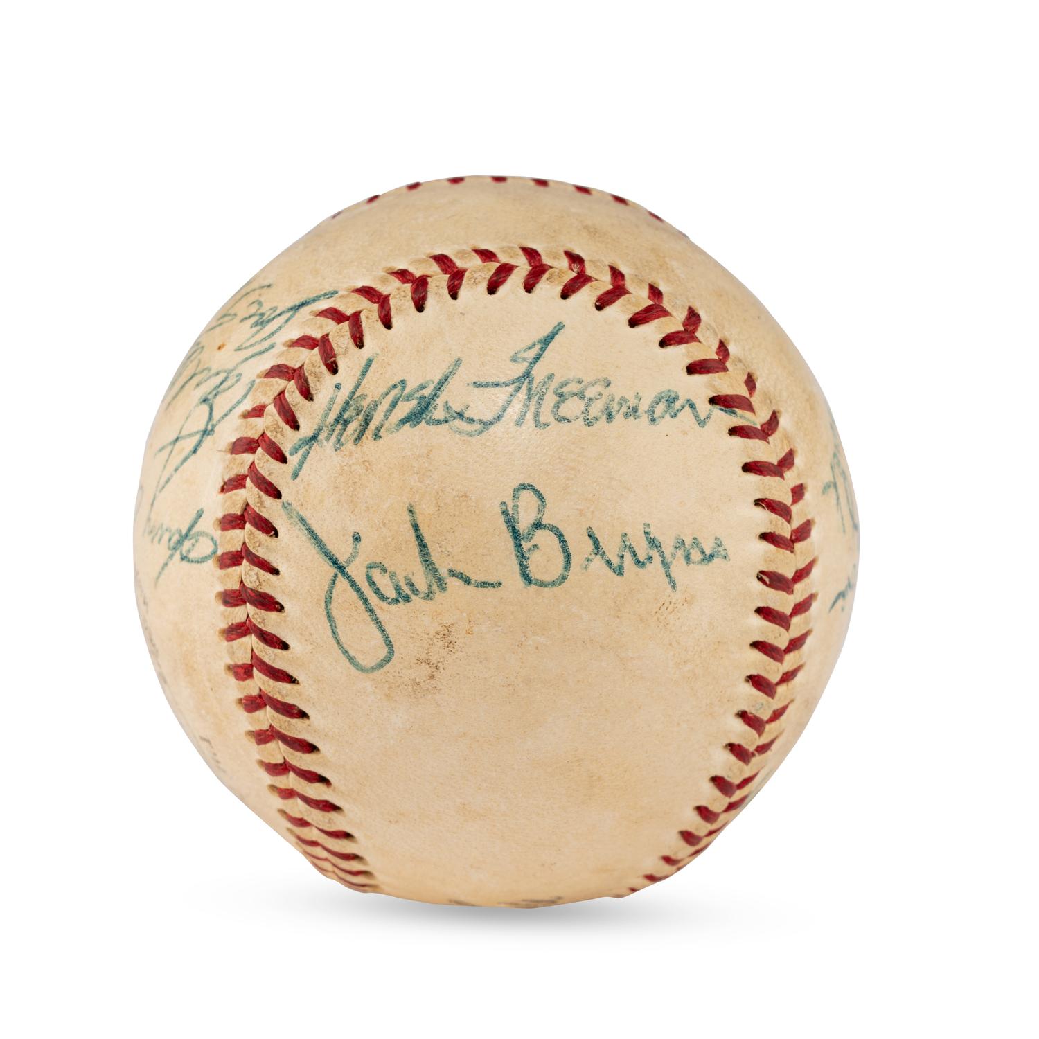 A 1955 Boston Red Sox Team Signed Autograph Baseball