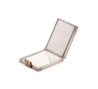 Boucheron, Sterling Silver, Gold, and Ruby Floral Motif Compact with Carrying Case