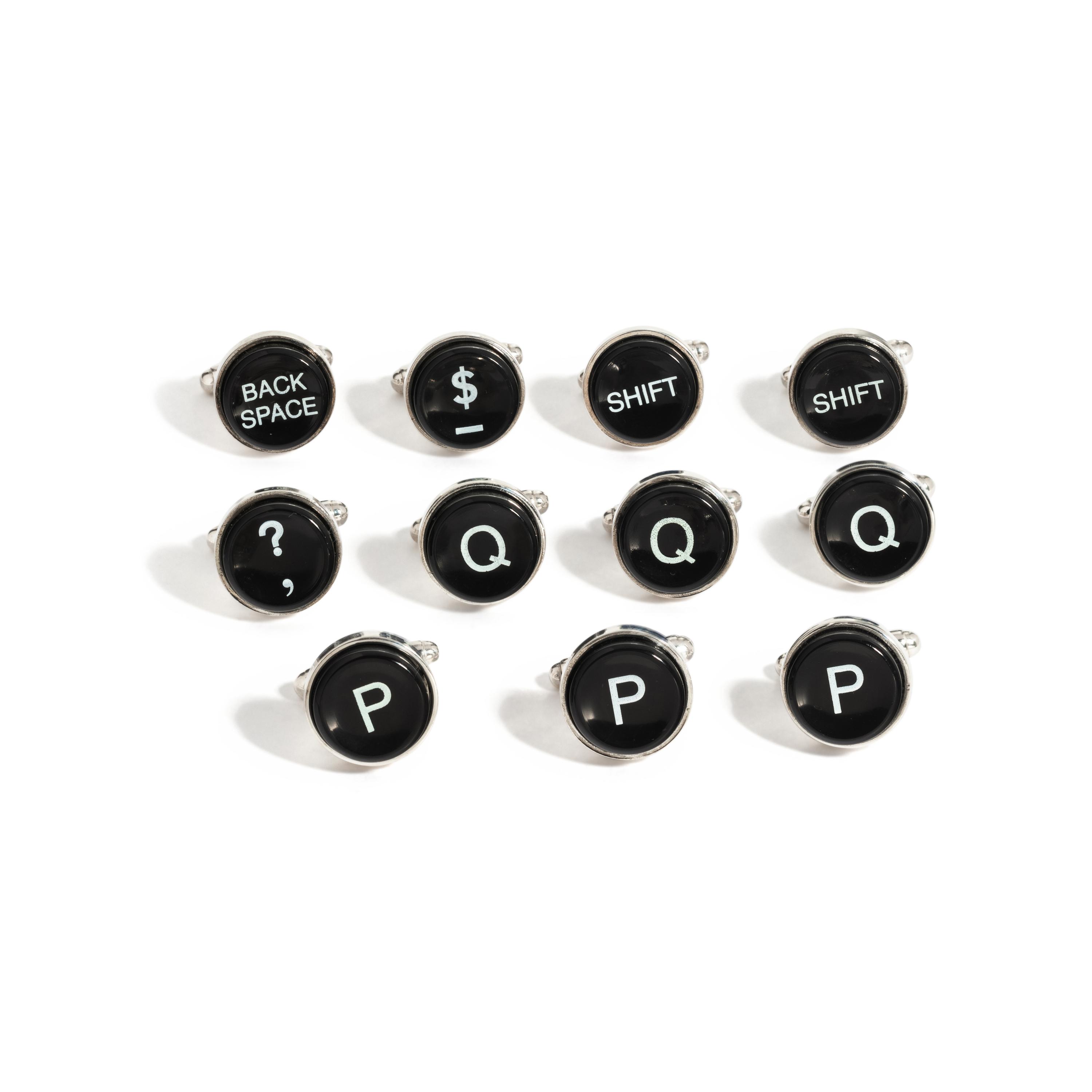 BARBARA BOSHA-NELSON, TYPEWRITER BUTTON CUFFLINKS