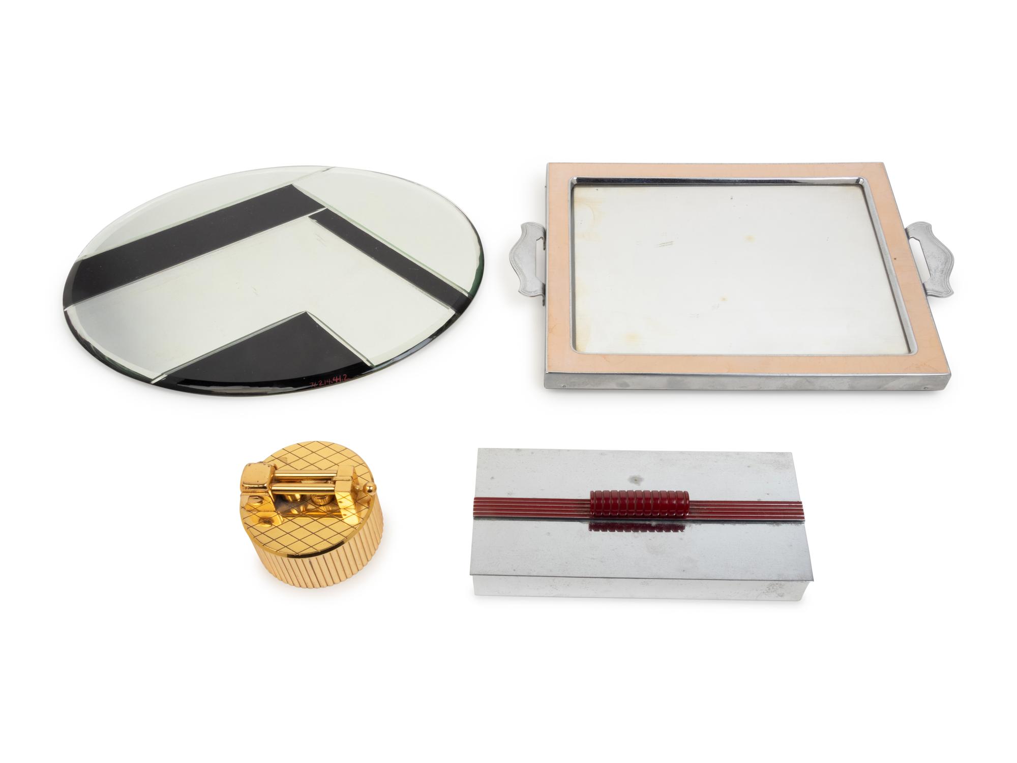 A Group of Four Art Deco and Art Deco Style Table Articles